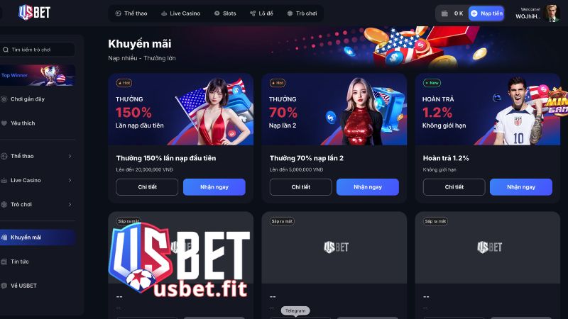 Danh sách khuyến mãi Hot nhất nhà cái USBET Danh sách khuyến mãi Hot nhất nhà cái USBET