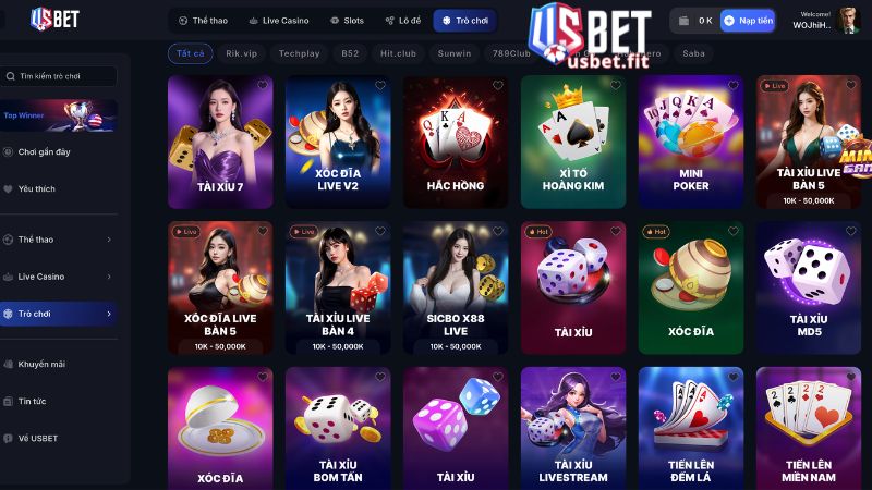 Những sản phẩm có tại game bài USBET