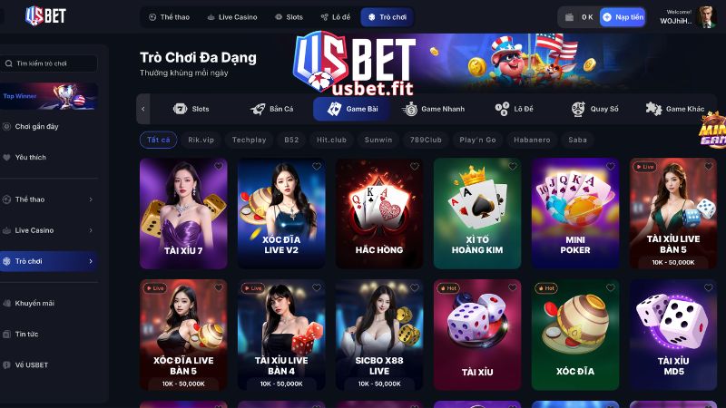 Điểm cộng của sảnh game bài USBET