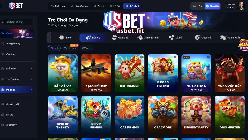 Ưu điểm lớn của sảnh bắn cá USBET